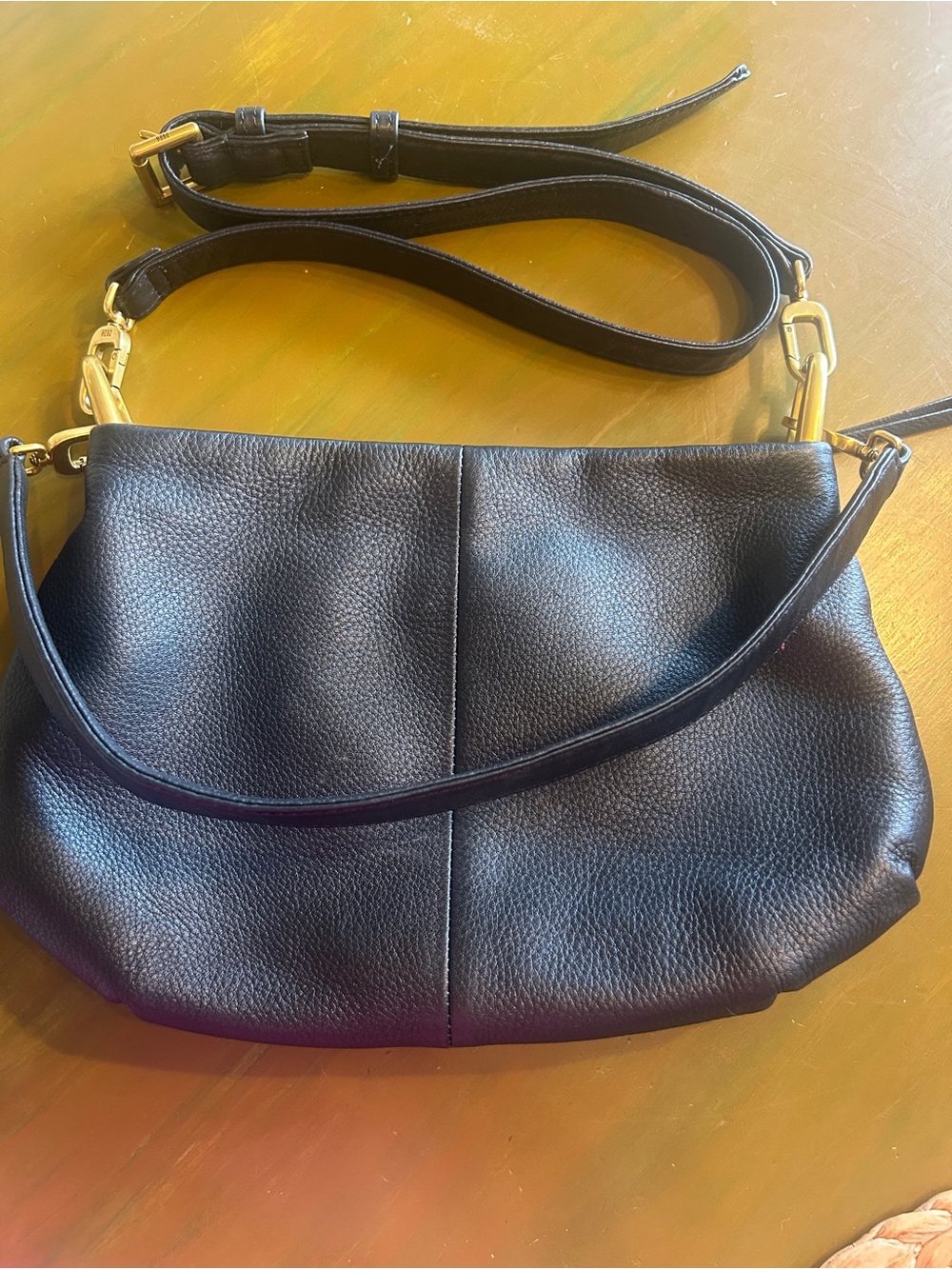 Hobo Black Leather Advanced Shoulder Crossbody Bag